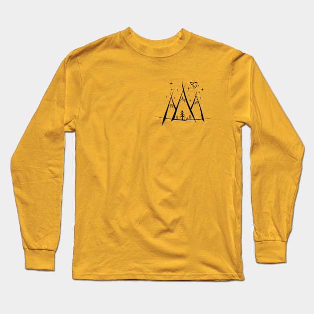 Mountains Camp Long Sleeve T-Shirt by Bongonation